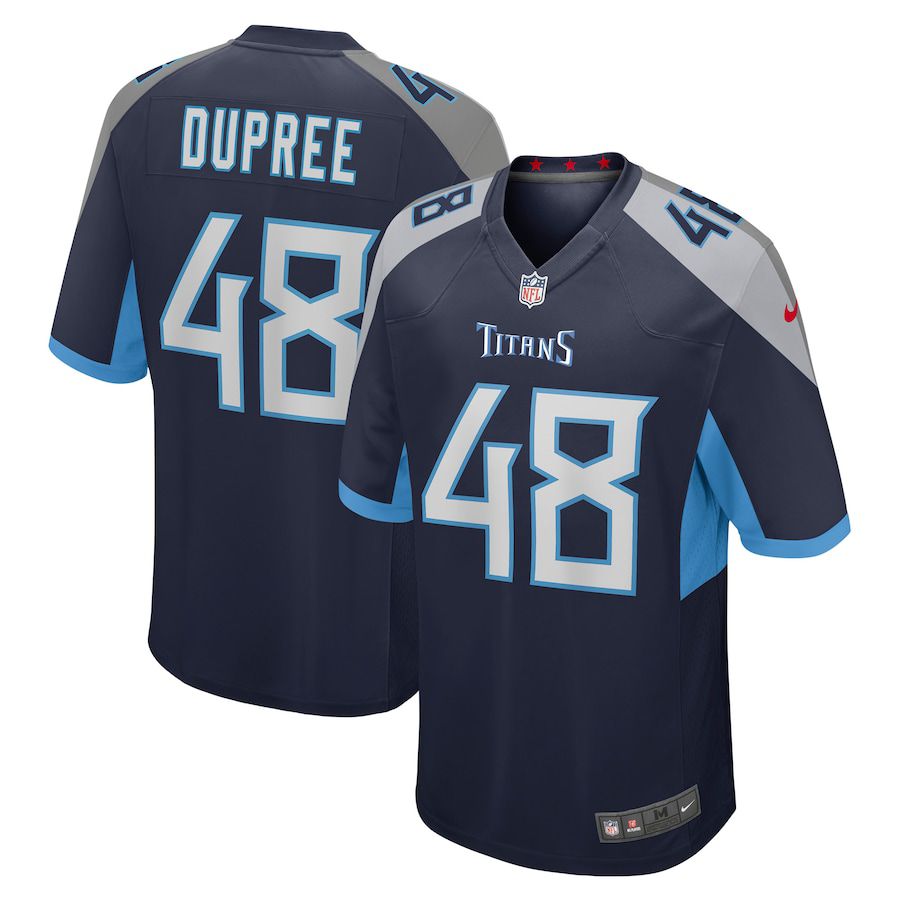 Men Tennessee Titans #48 Bud Dupree Nike Navy Game Player NFL Jersey